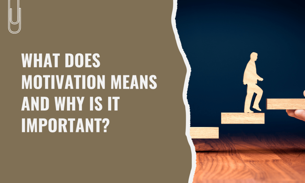 WHAT DOES MOTIVATION MEANS AND WHY IS IT IMPORTANT?