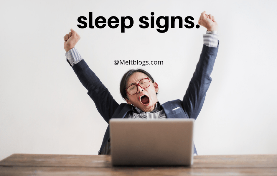 Lack of sleep signs.