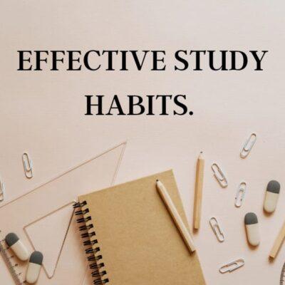Effective study habits