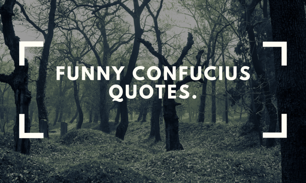 Funny Confucius quotes.