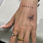 Butterfly Hand Tattoo.