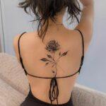 Elegant spine tattoo ideas.