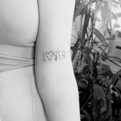 Loser lover tattoo.