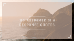 No response is a response quotes.