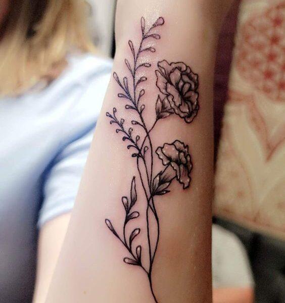 January birth flower tattoo