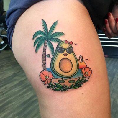 Avocado tattoo