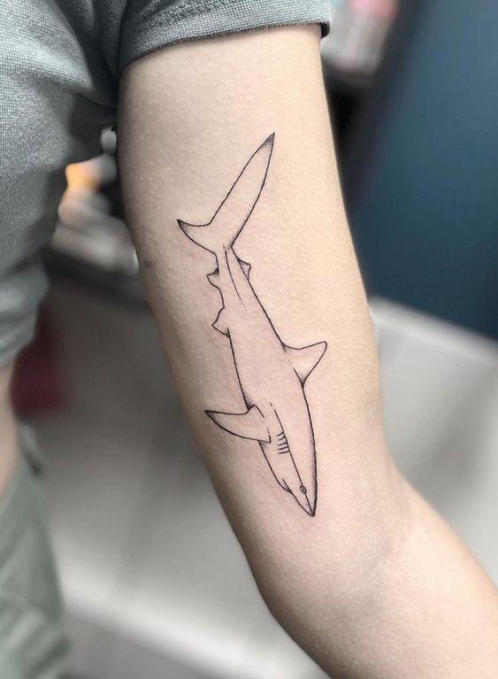 Shark Outline Tattoo. MELTBLOGS