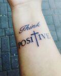 Think positive tattoo