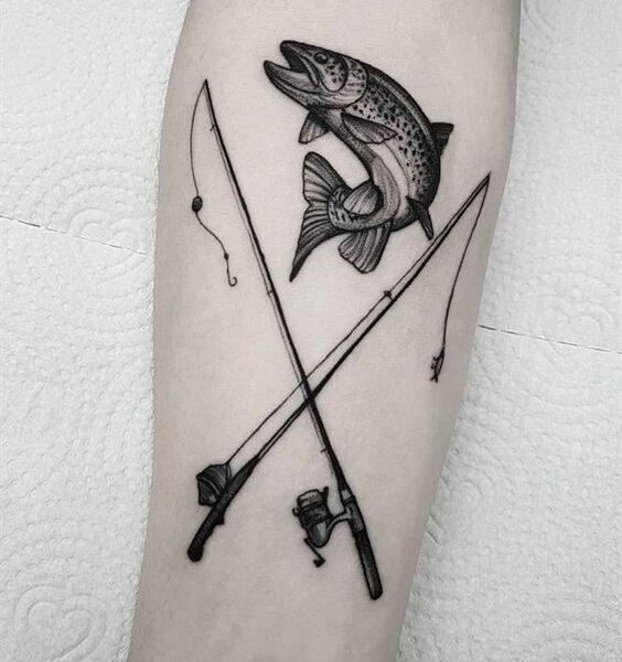 Fishing Pole Tattoo