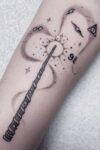 Harry potter wand tattoo