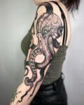 Octopus forearm tattoo