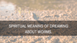 Spiritual meaning of dreaming about worms